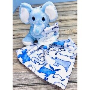 Little Beginnings Blue Elephant Lovey Security Blanket Toy